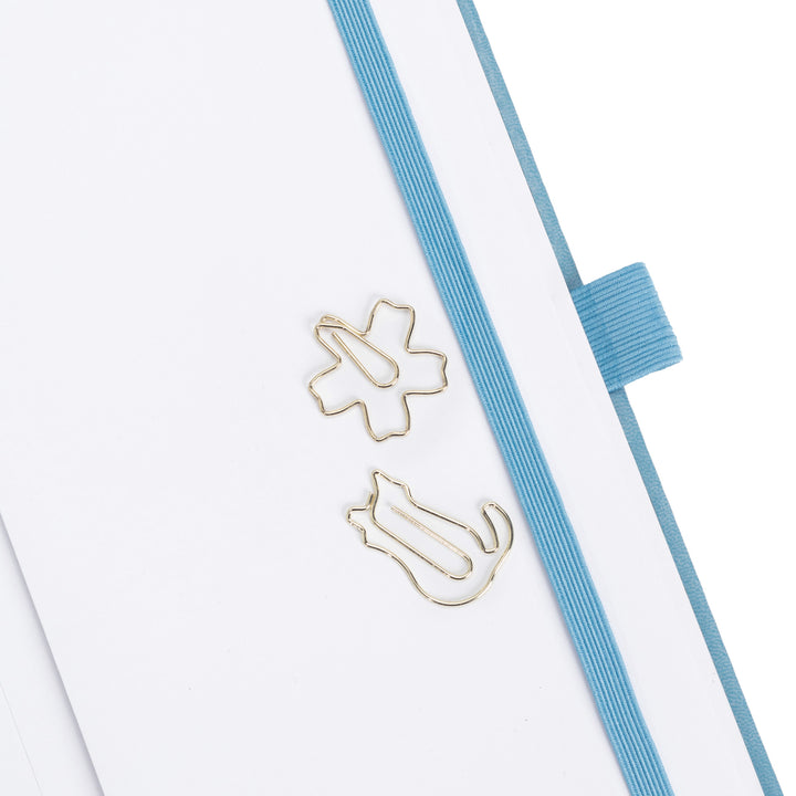 A5 Sakura & Cat Notebook - Lake Blue