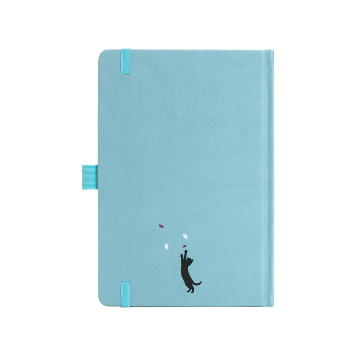 A5 Sakura & Cat Notebook - Light Blue