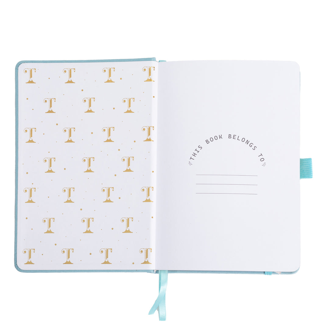 A5 Sakura & Cat Notebook - Light Blue