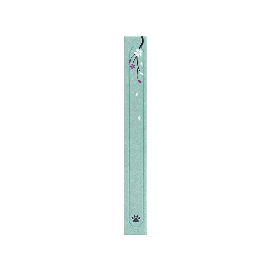 A5 Sakura & Cat Notebook - Light Green