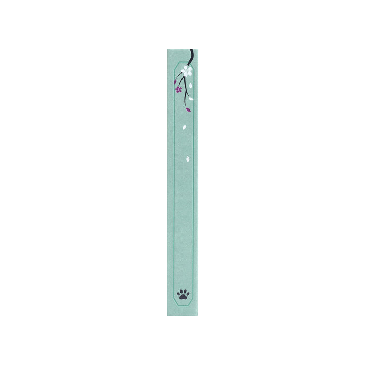 A5 Sakura & Cat Notebook - Light Green