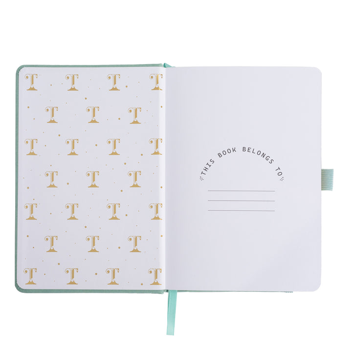 A5 Sakura & Cat Notebook - Light Green