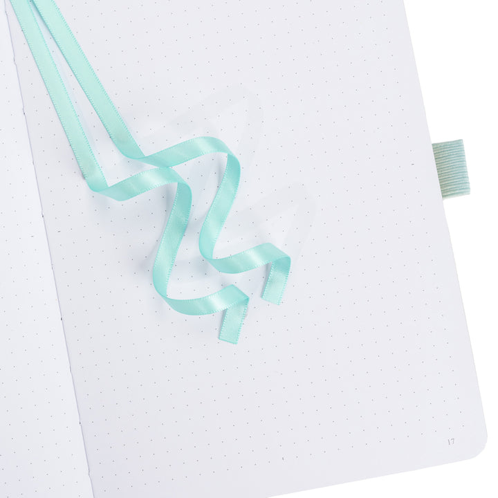 A5 Sakura & Cat Notebook - Light Green