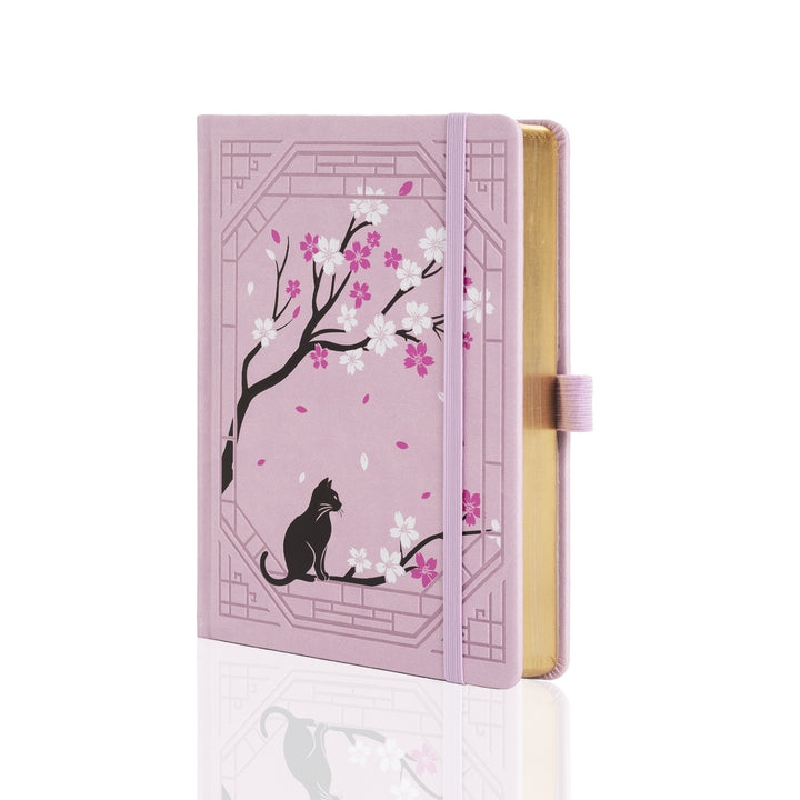 A5 Sakura & Cat Notebook - Pink