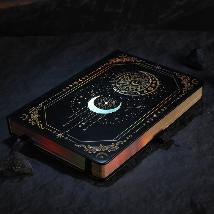 A5 Solunara Lined Notebook - Black Gold