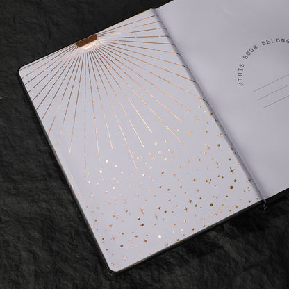 A5 Solunara Dot Grid Notebook - Black Gold