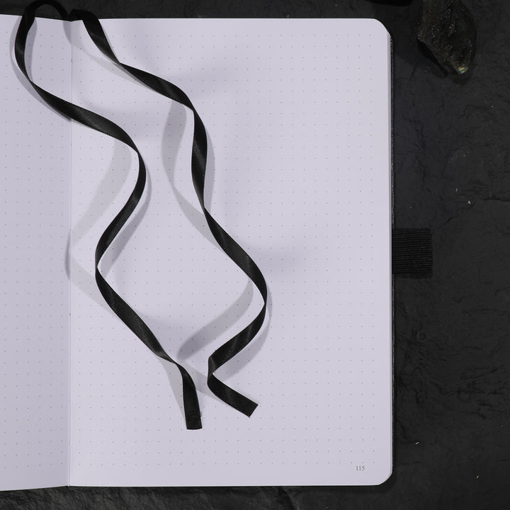 A5 Solunara Dot Grid Notebook - Black Gold
