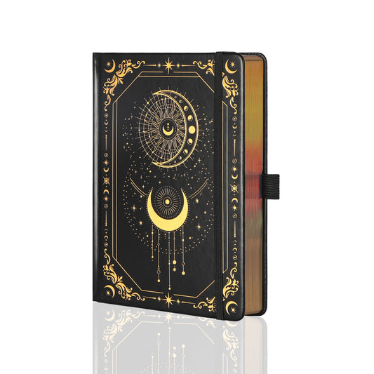 A5 Solunara Dot Grid Notebook - Black Gold