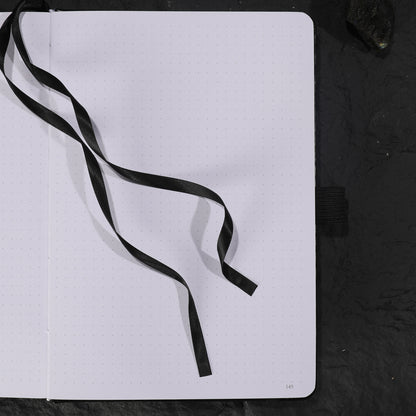 A5 Solunara Dot Grid Notebook - Black Silver