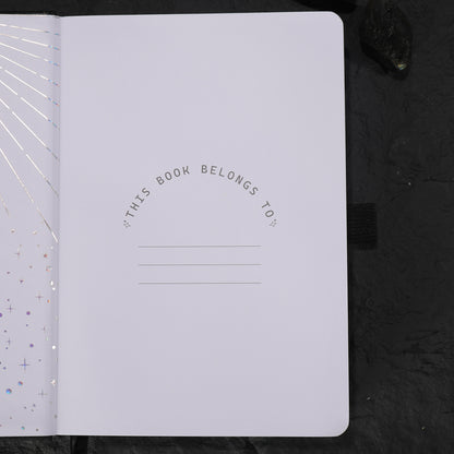 A5 Solunara Dot Grid Notebook - Black Silver