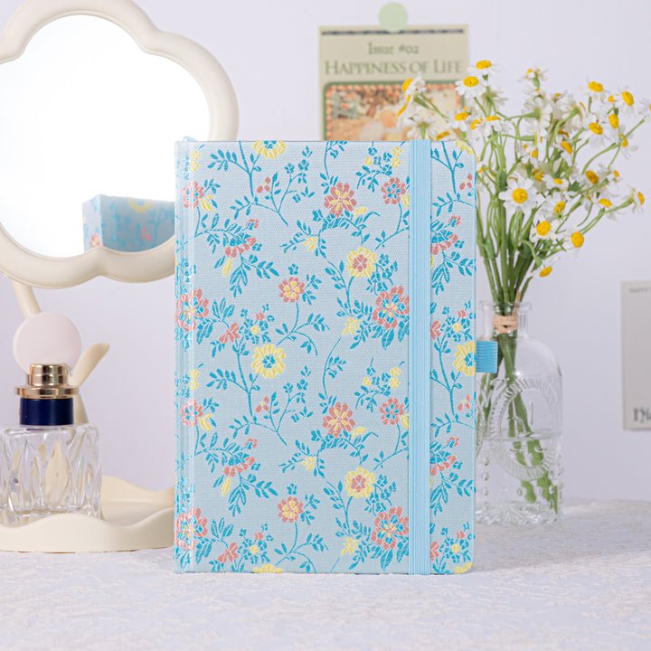 A5 Song Brocade Dot Grid Bullet Journal - Blue