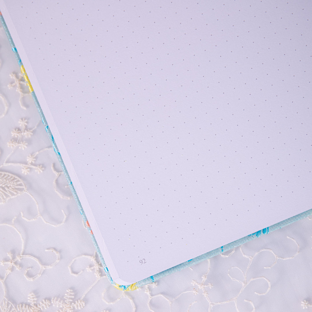 A5 Song Brocade Dot Grid Bullet Journal - Blue