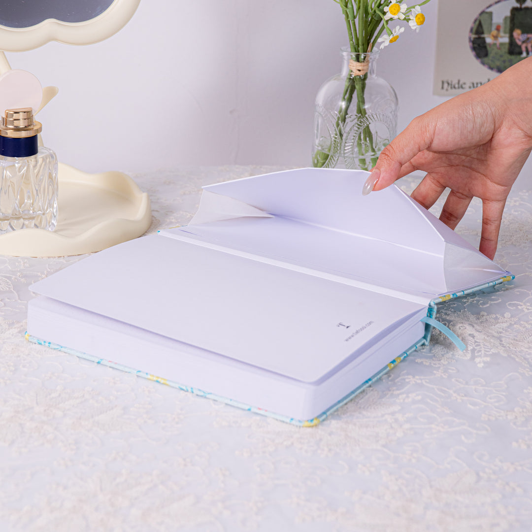 A5 Song Brocade Dot Grid Bullet Journal - Blue