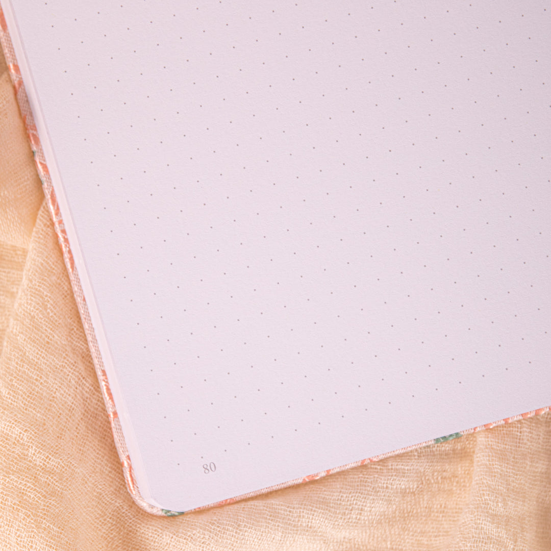 A5 Song Brocade Dot Grid Bullet Journal - Pink