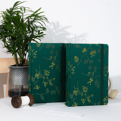 A5 Song Brocade Lined Notebook - Green