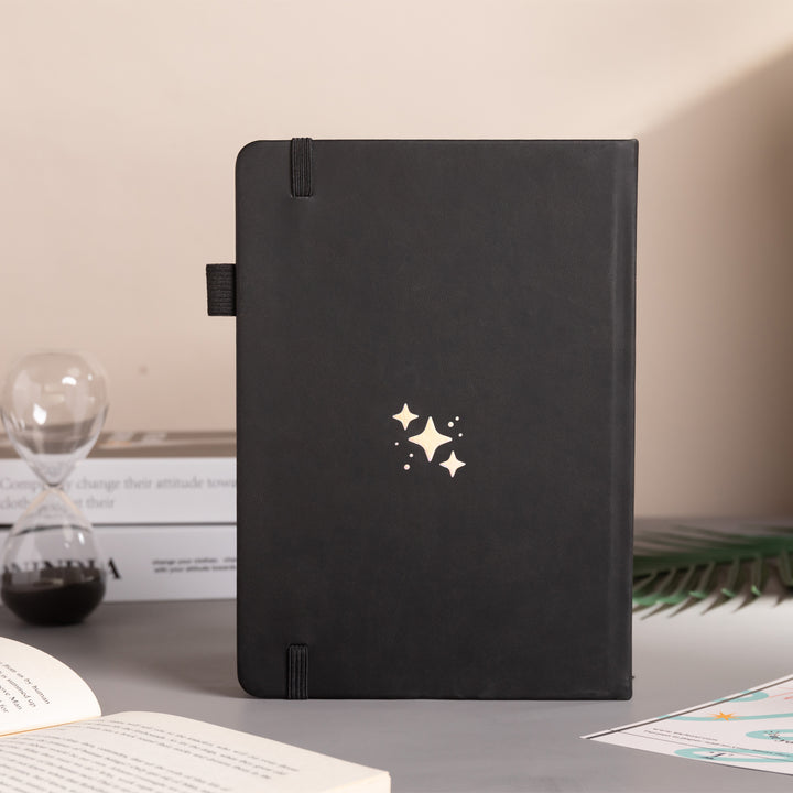 A5 Starry Sky Dot Grid Notebook - Black