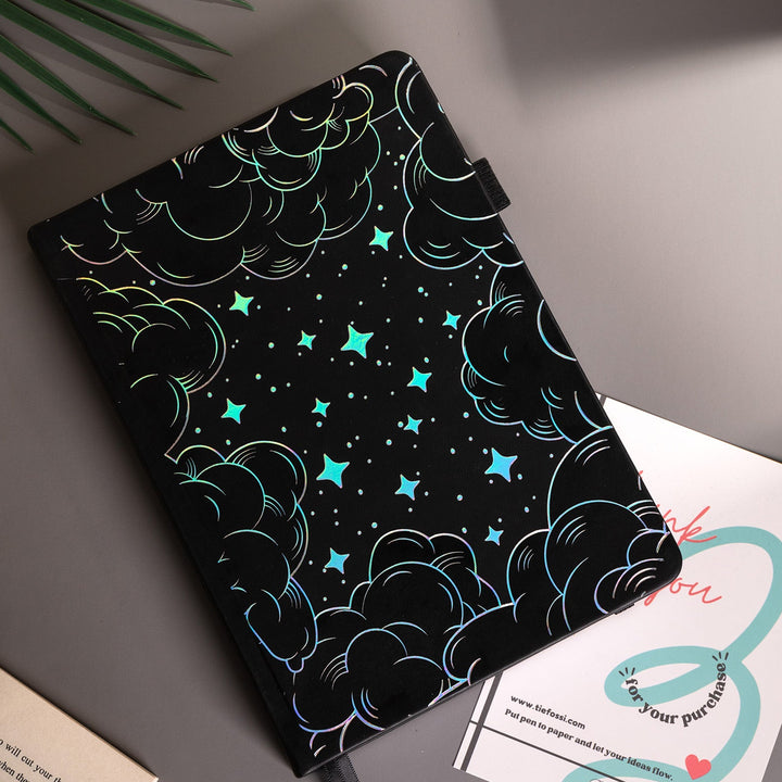 A5 Starry Sky Dot Grid Notebook - Black
