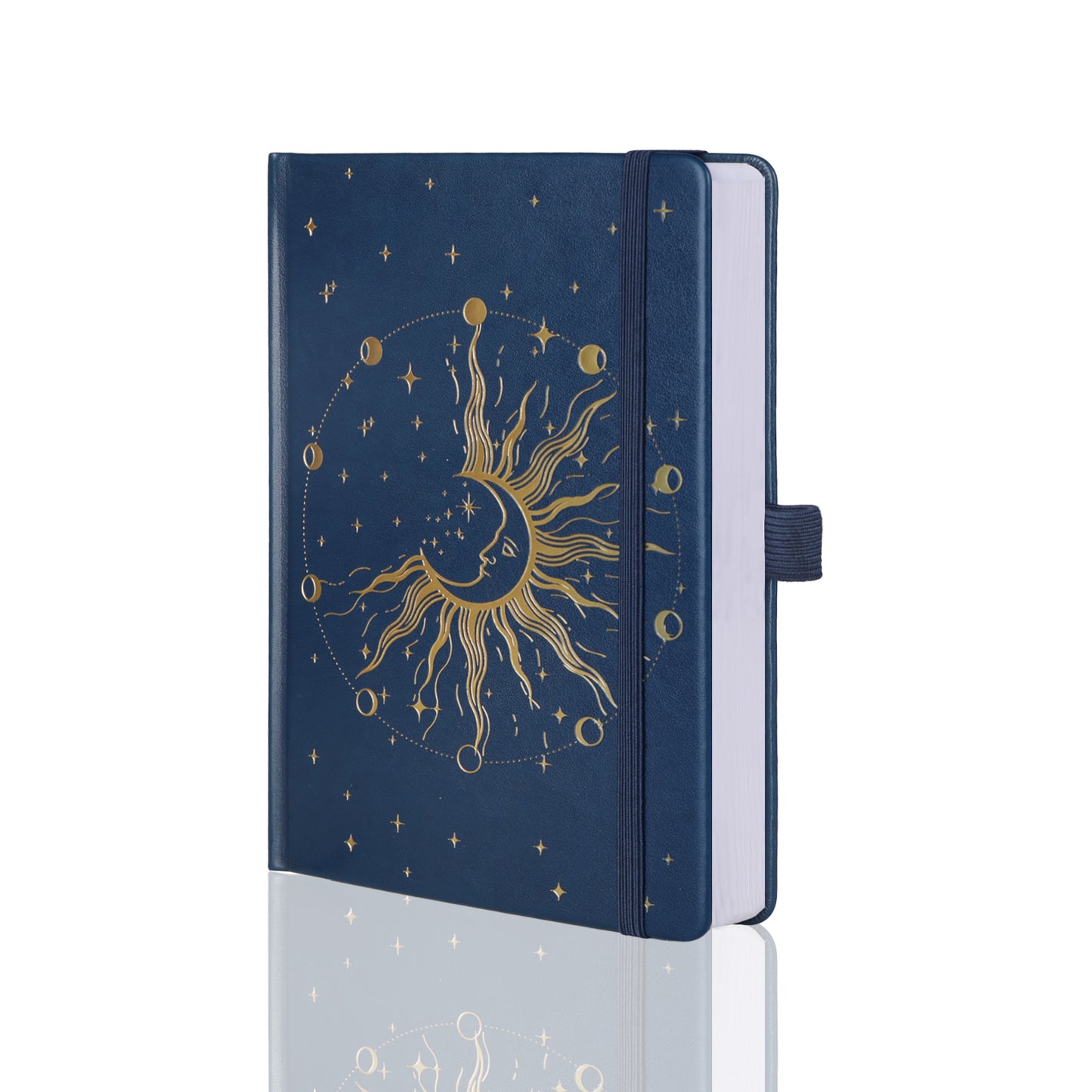 A5 Sun & Moon Dot Grid Notebook - Navy