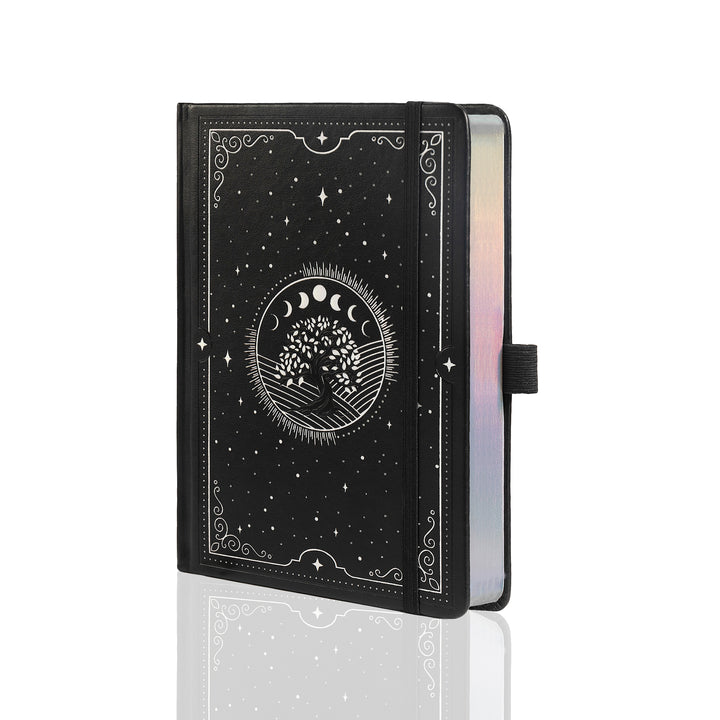 A5 Tree of Life Dot Grid Notebook - Black