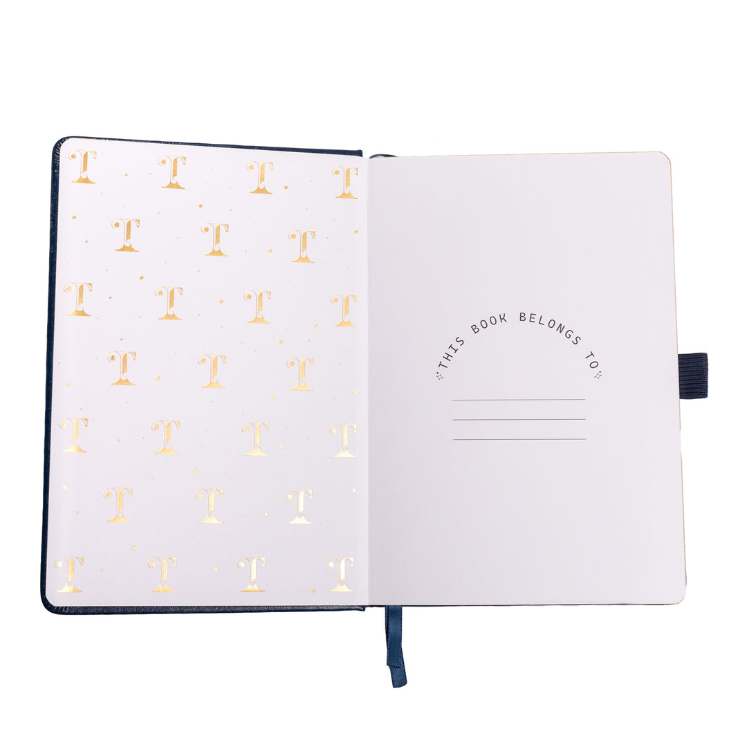 A5 Tree of Life Dot Grid Notebook - Deep Blue