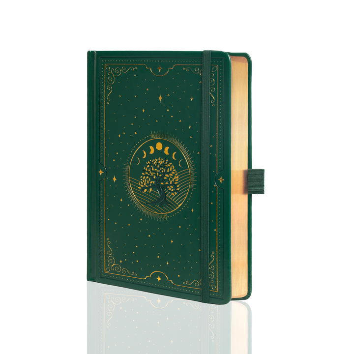 A5 Tree of Life Dot Grid Notebook - Green
