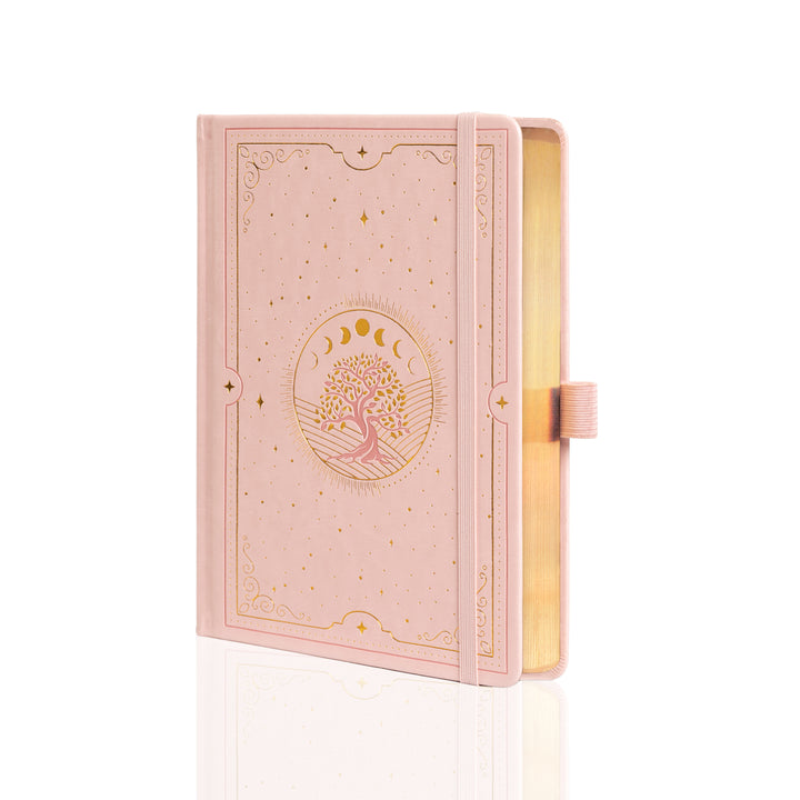 A5 Tree of Life Dot Grid Notebook - Pink