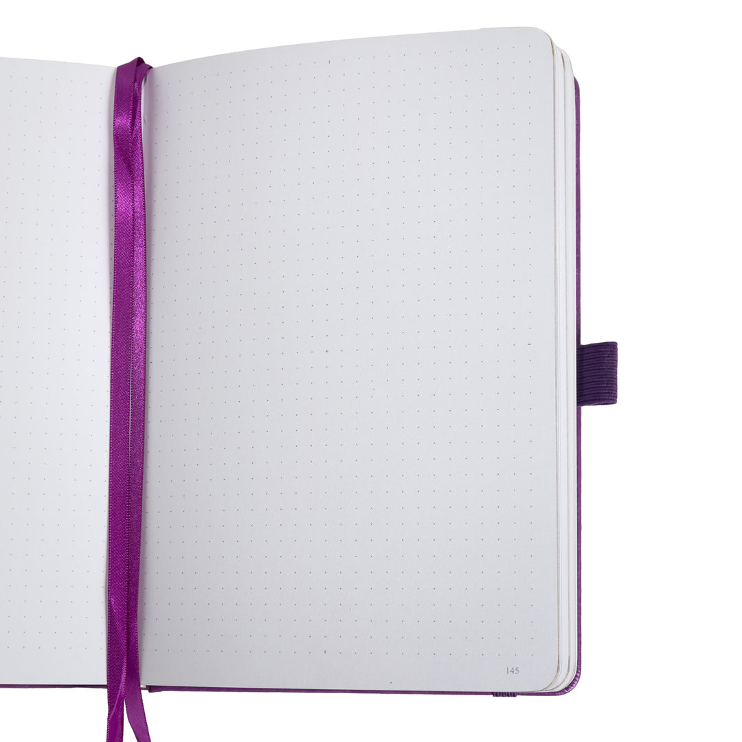 A5 Tree of Life Dot Grid Notebook - Purple