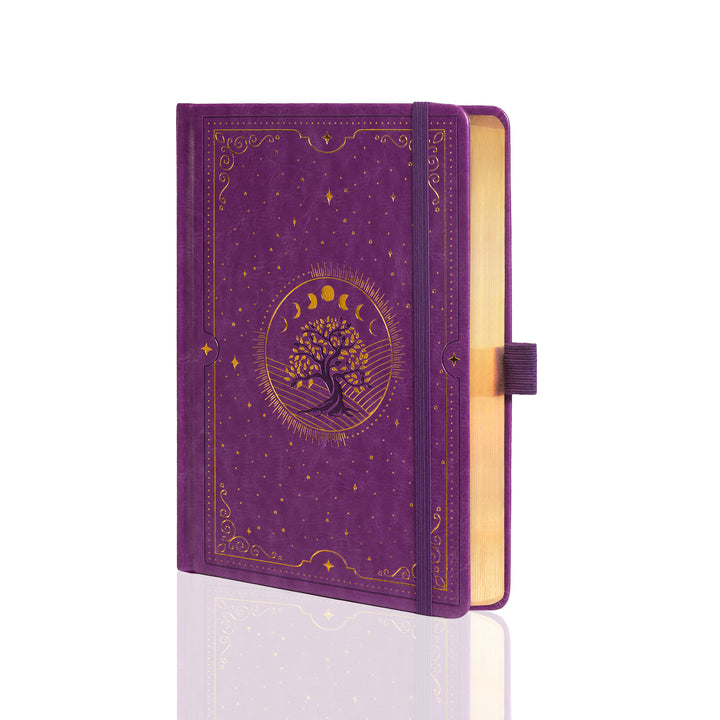A5 Tree of Life Dot Grid Notebook - Purple