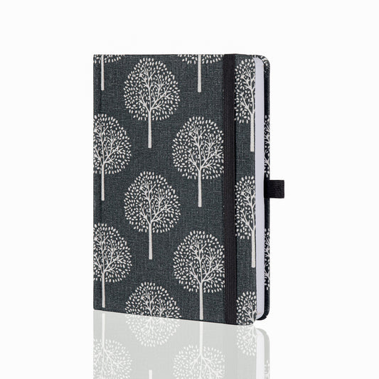 A5 Tree of Life Lined Notebook - Dim Grey
