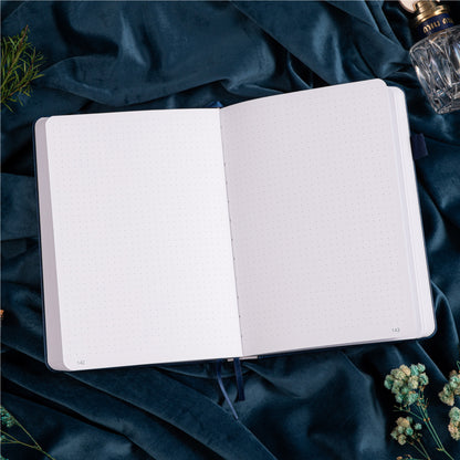 A5 Vintage Dot Grid Notebook - Blue