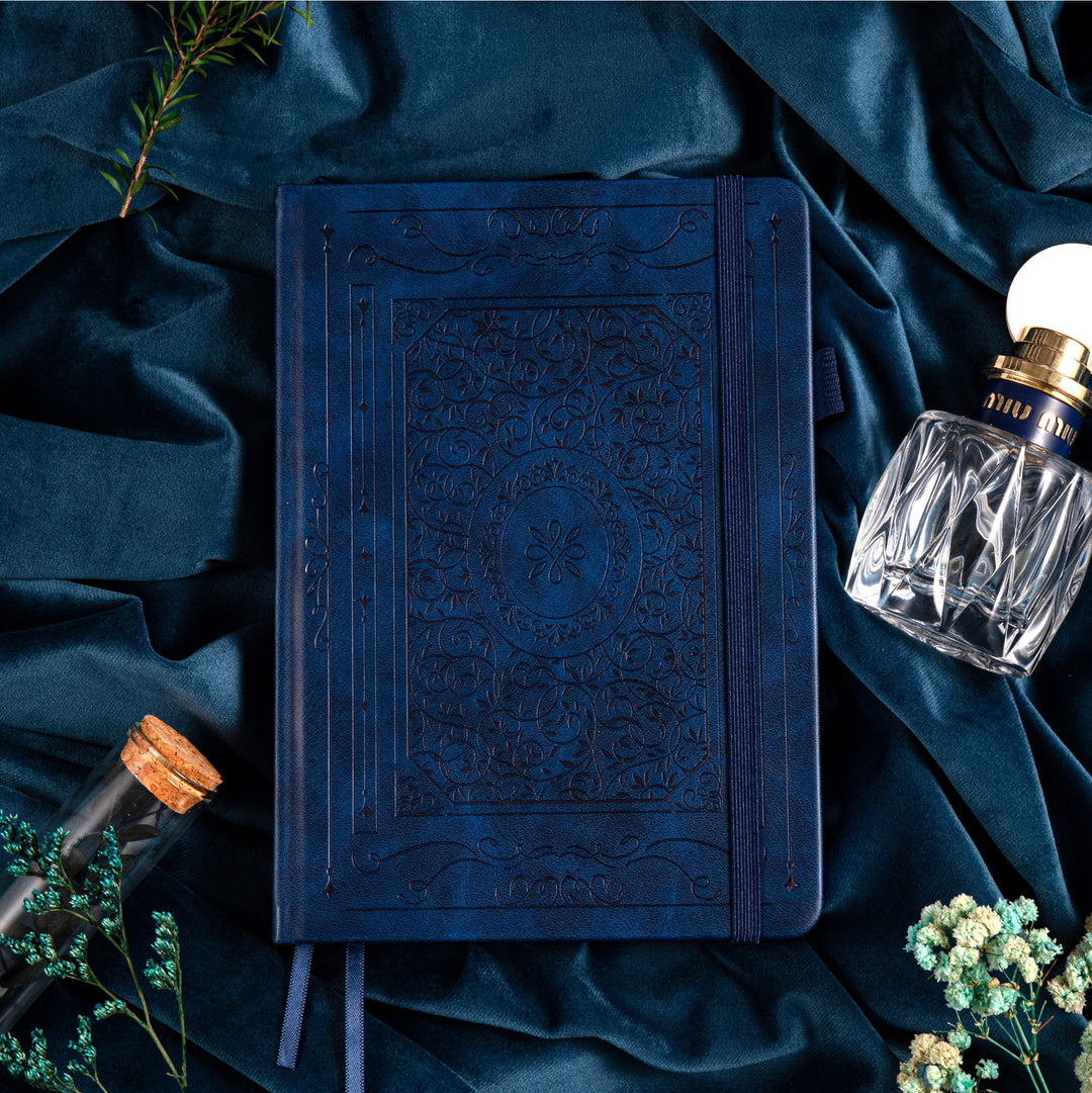 A5 Vintage Dot Grid Notebook - Blue