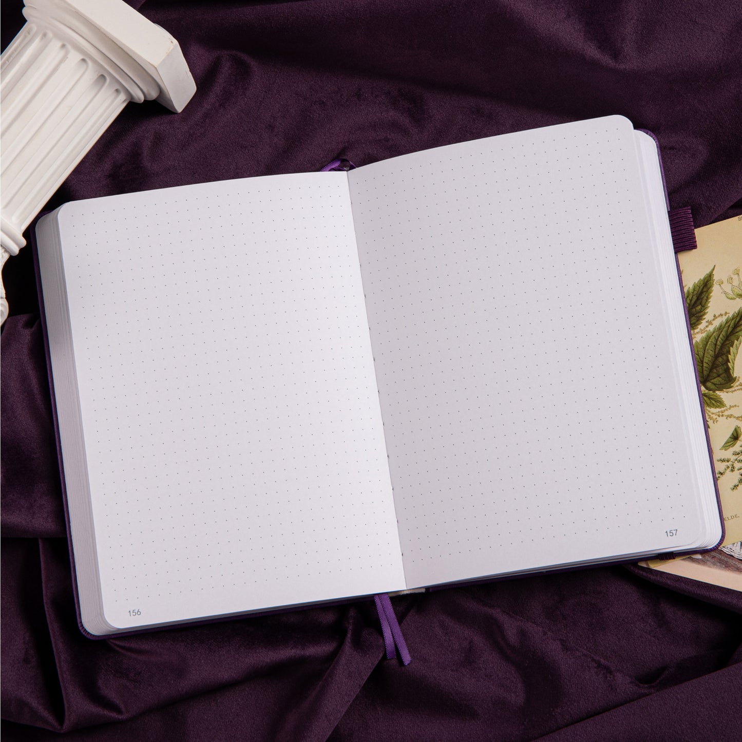 A5 Vintage Dot Grid Notebook - Purple