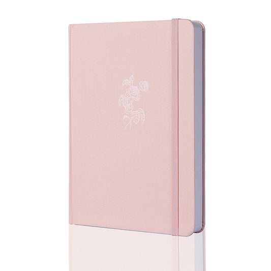 White Rose Dot Grid Notebook - A5