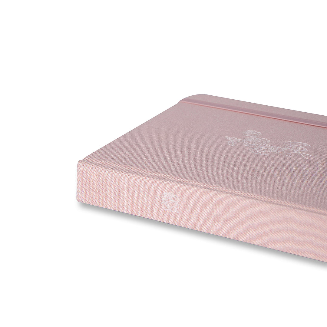 White Rose Dot Grid Notebook - A5