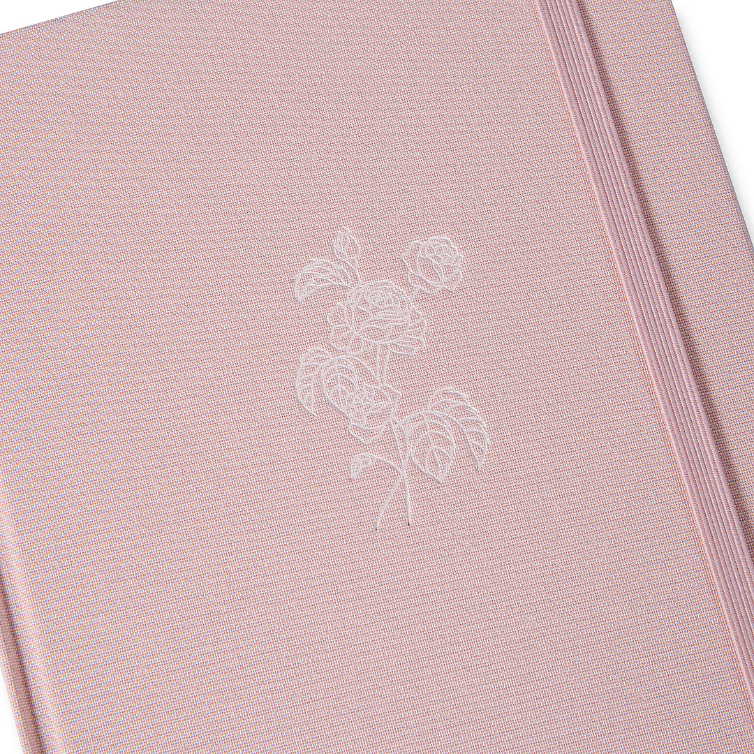 White Rose Dot Grid Notebook - A5