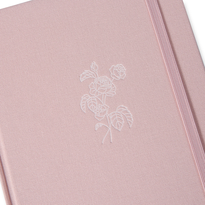 White Rose Dot Grid Notebook - A5