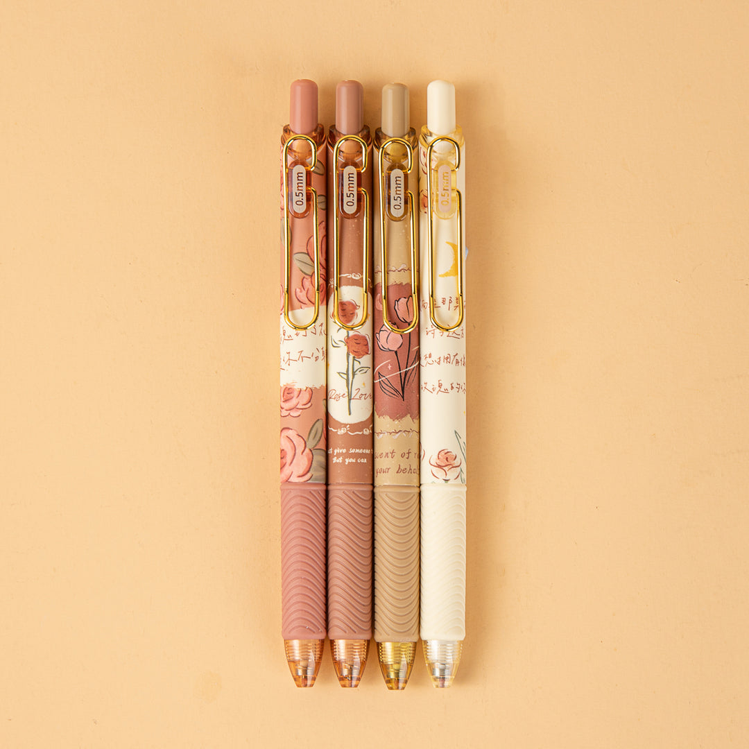 A5 Dot Grid Notebook + 4 Pcs Gel Pen + 6 Colors Marker + 17 Rolls Washi Tape