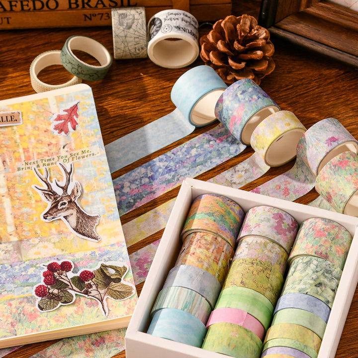 A5 Dot Grid Notebook + A6 Dot Grid Notebook + 6 Colors Marker + 20 Rolls Washi Tape + 30 Sheets Scrapbook Paper