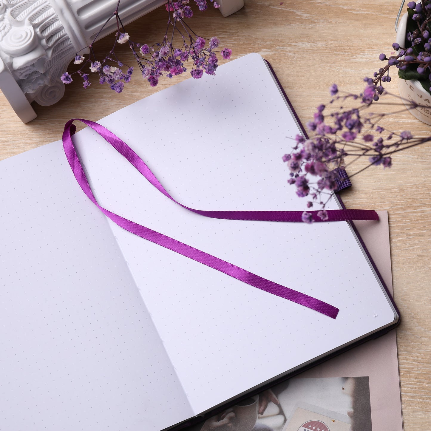A5 Embrace the Light Dot Grid Notebook - Purple