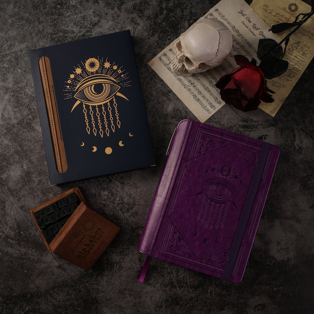 A5 Evil Eye Lined Notebook - Black