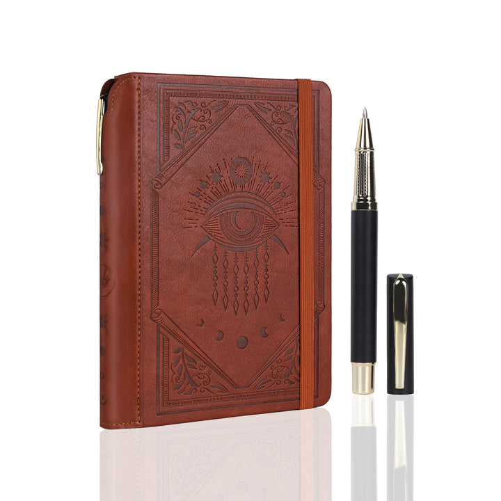 A5 Evil Eye Lined Notebook - Brown