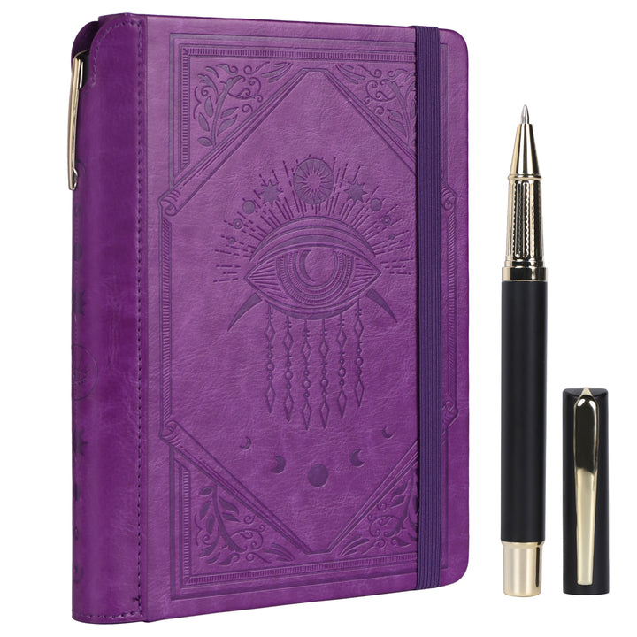 A5 Evil Eye Lined Notebook - Deep Purple
