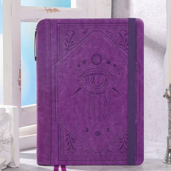 A5 Evil Eye Lined Notebook - Deep Purple