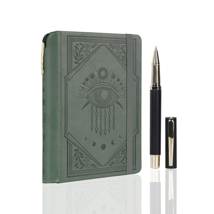 A5 Evil Eye Lined Notebook - Green