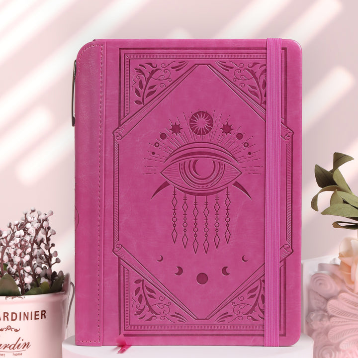 A5 Evil Eye Lined Notebook - Light Purple