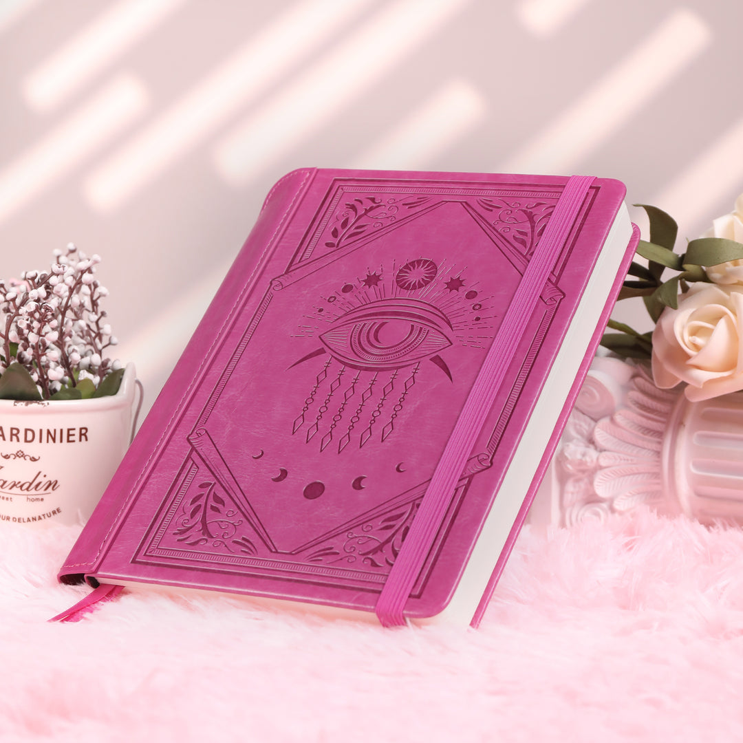 A5 Evil Eye Lined Notebook - Light Purple