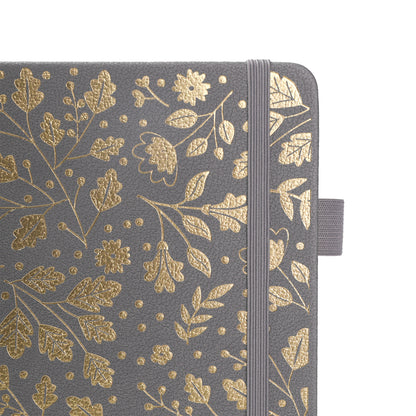 A5 Foliage Dot Grid Notebook - Gray