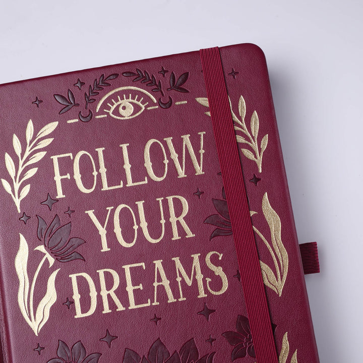 A5 Follow Your Dreams Dot Grid Notebook - Purple
