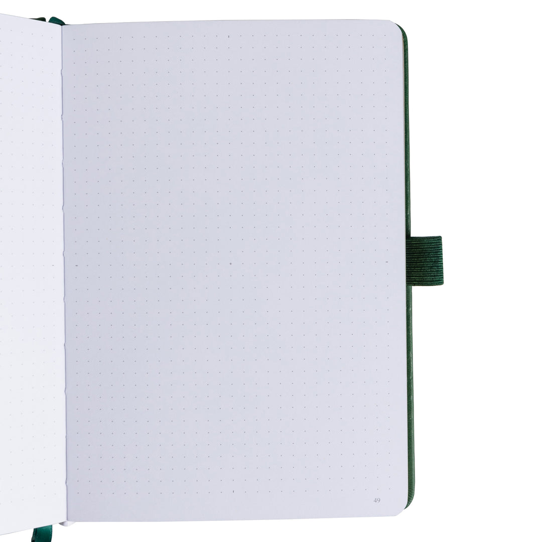 A5 Lotus &amp; Koi Notebook - Deep Green
