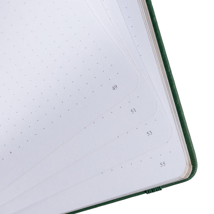 8x8 Square Lotus &amp; Koi Notebook - Deep Green